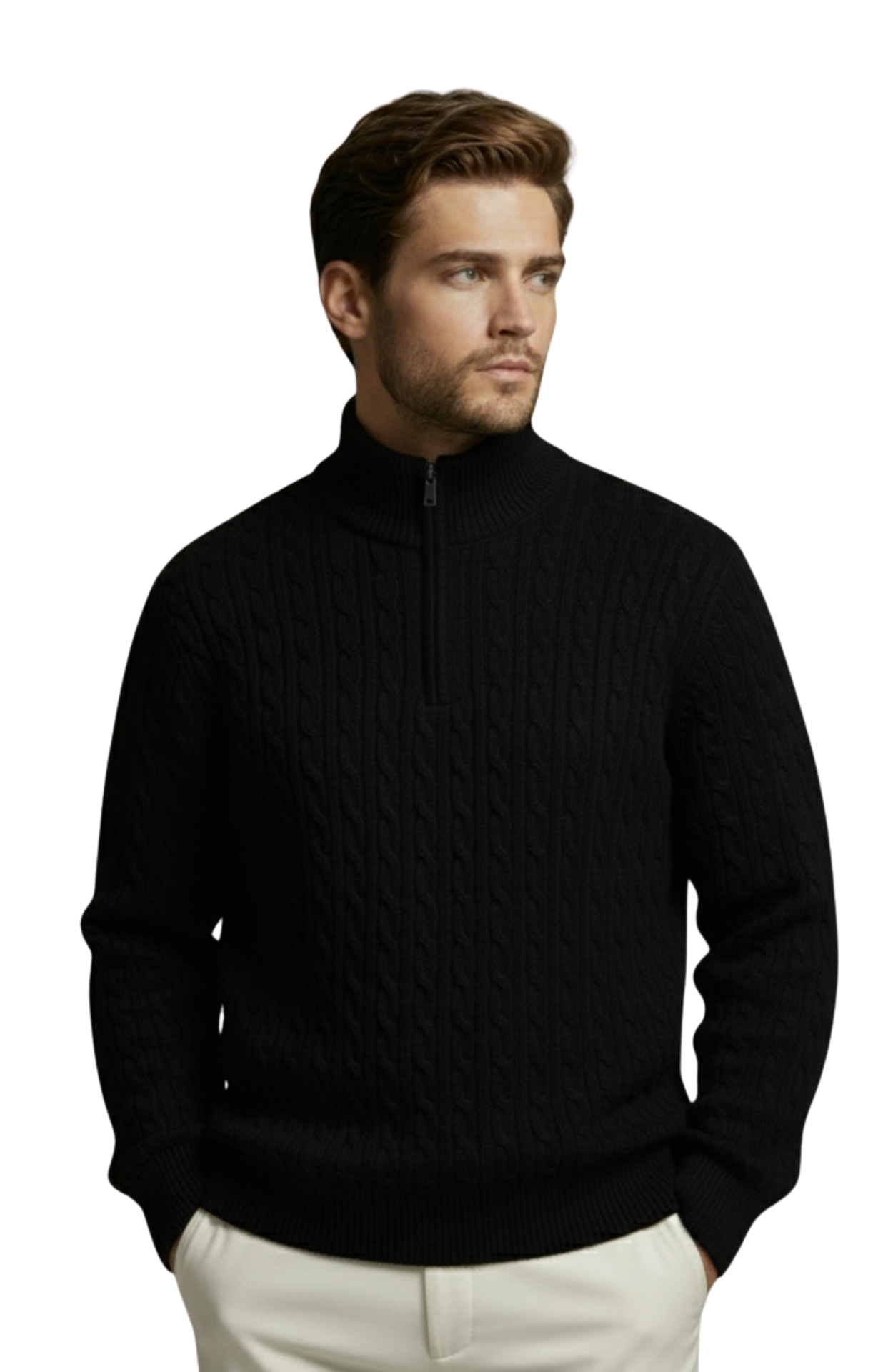 The Langford Half-Zip Cashmere Sweater