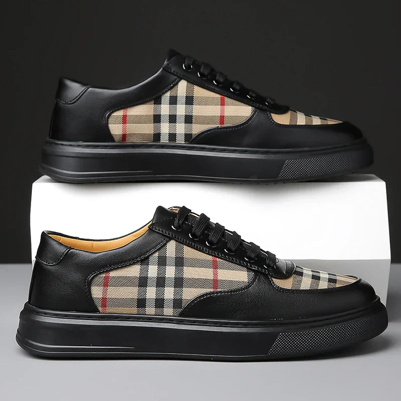 UrbanCraft French Check Leather Shoes