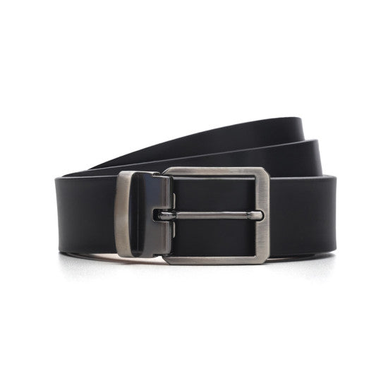 Men's Black Leather Dress Belt