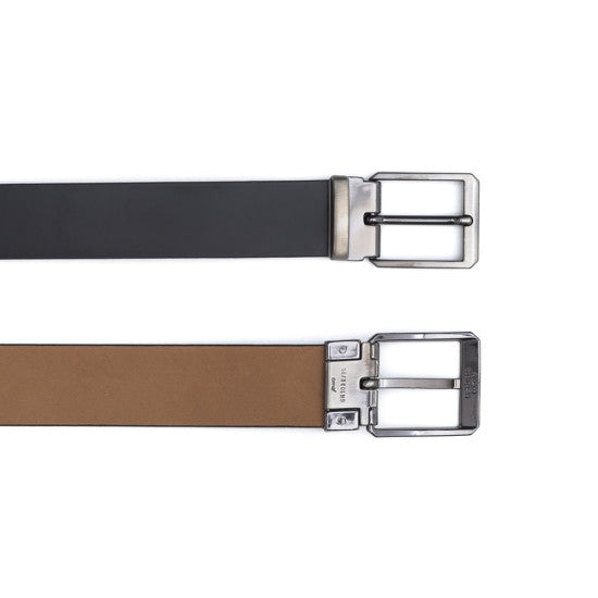 Men's Black Leather Dress Belt