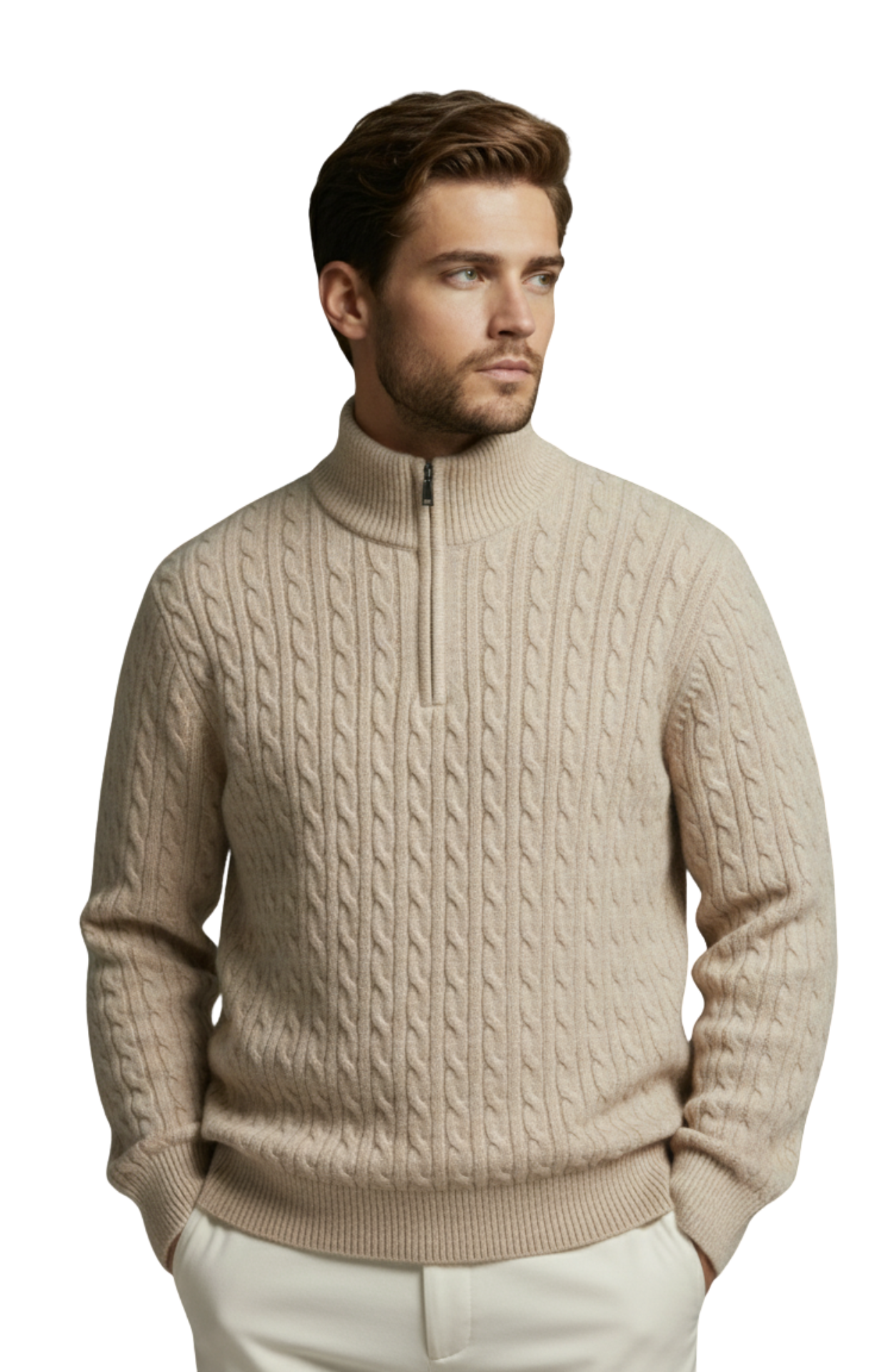 The Langford Half-Zip Cashmere Sweater