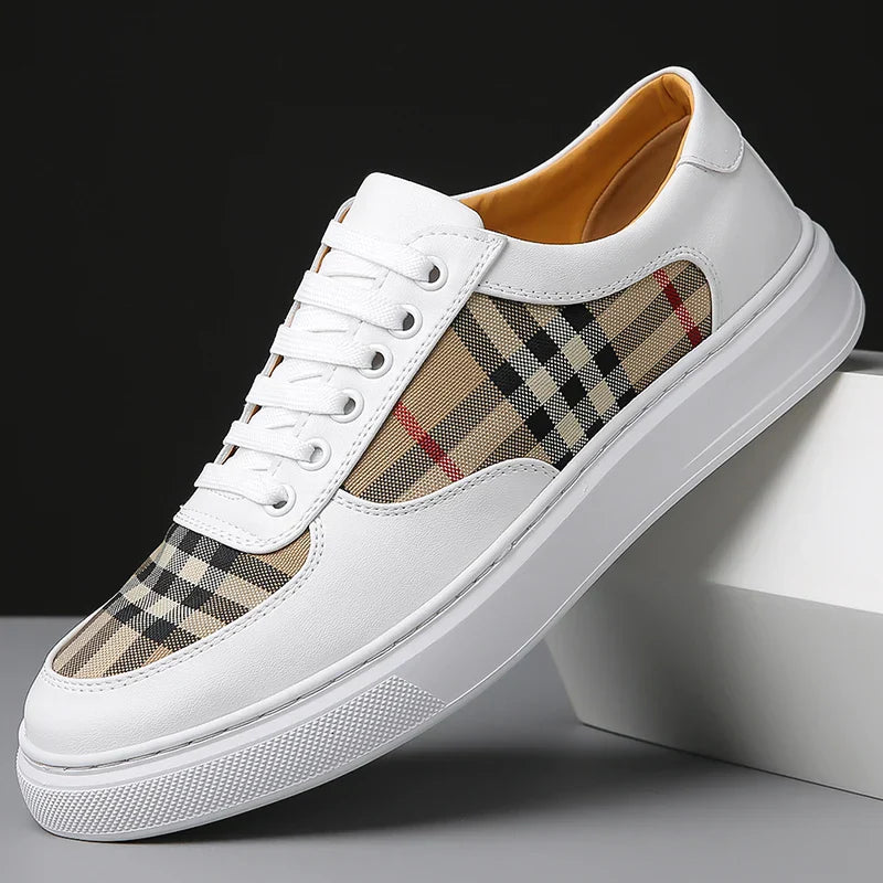 UrbanCraft French Check Leather Shoes