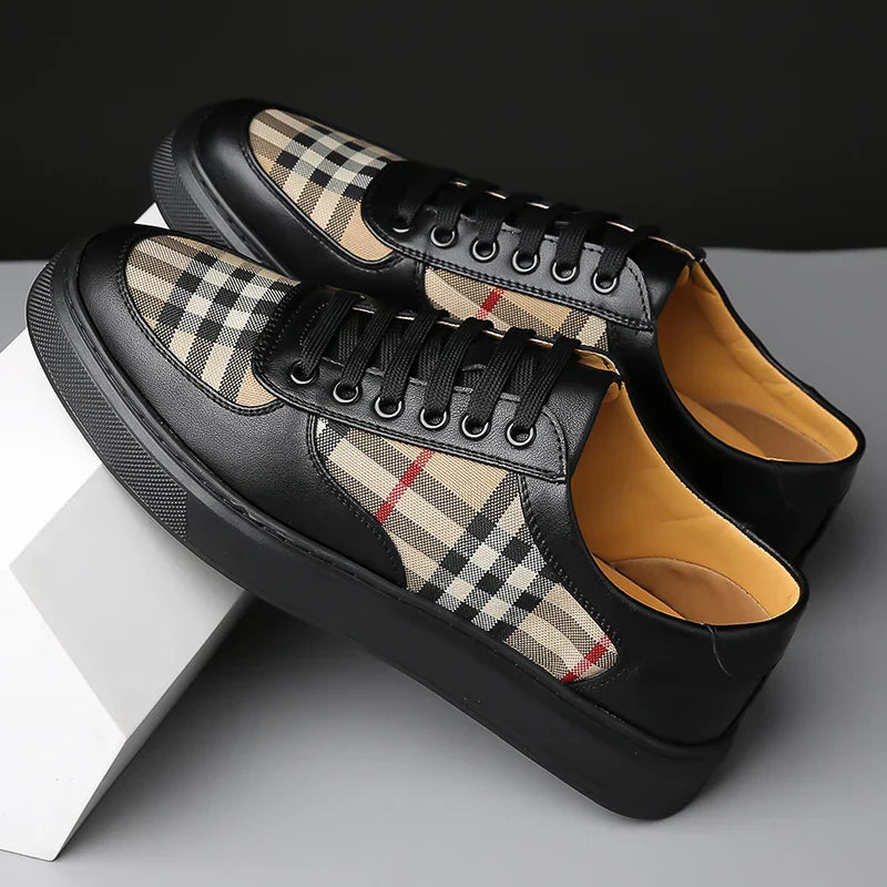 UrbanCraft French Check Leather Shoes