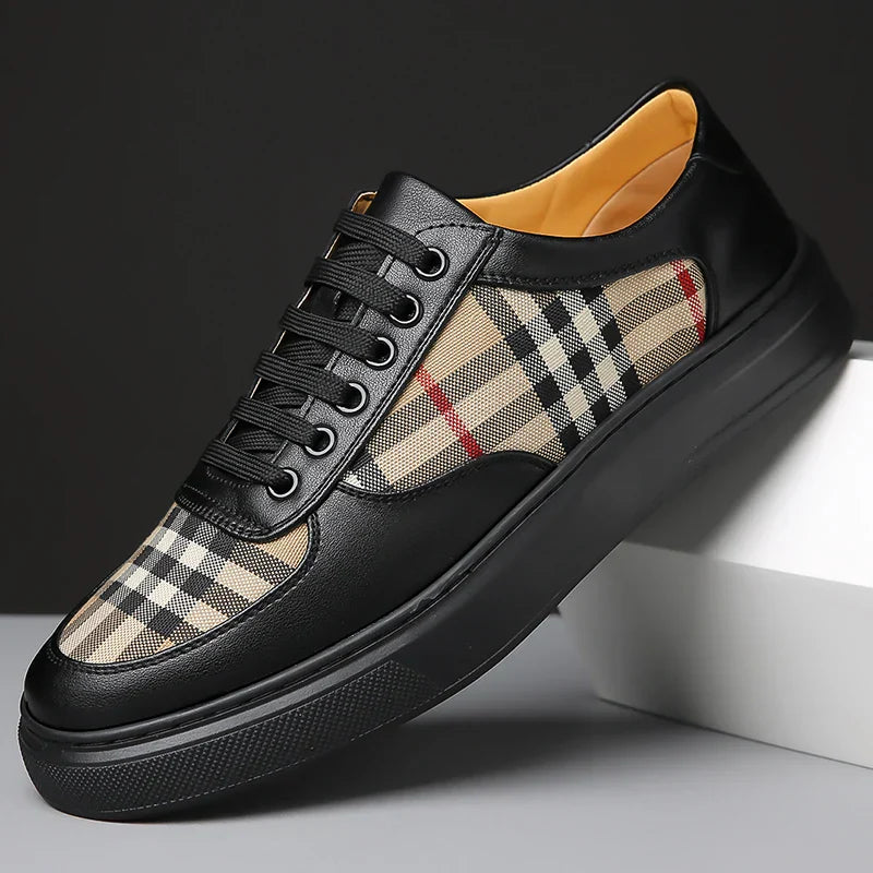 UrbanCraft French Check Leather Shoes