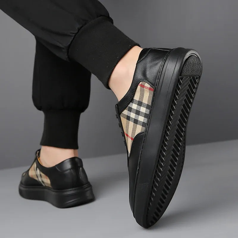 UrbanCraft French Check Leather Shoes